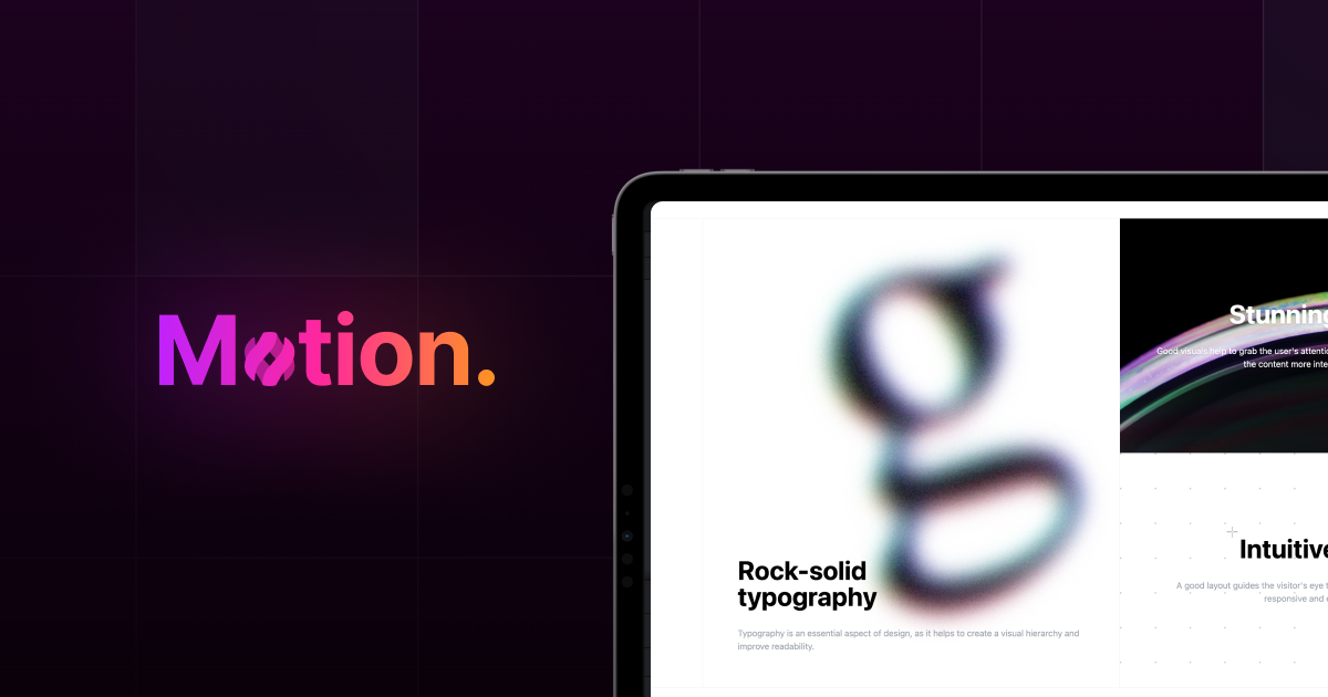 Motion showcase 🔥